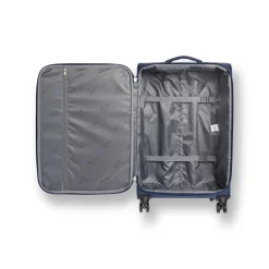 Trolley bagaglio a mano blu in tessuto resietente Romeo Gigli Milano