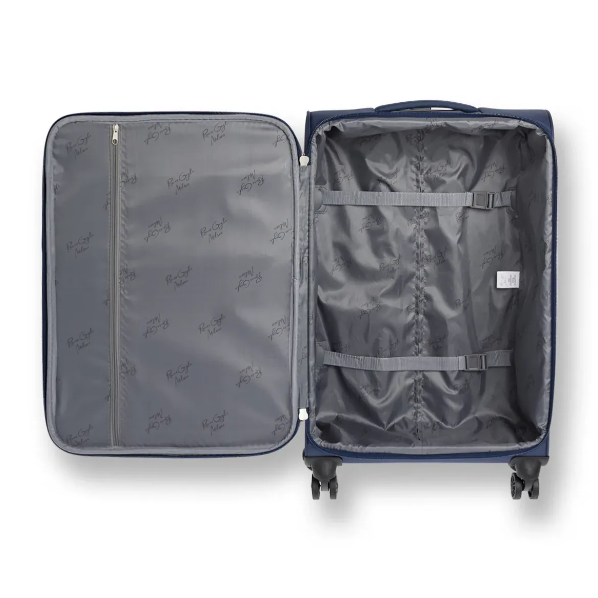 Trolley blu medio con ruote multidirezionali Romeo Gigli Milano
