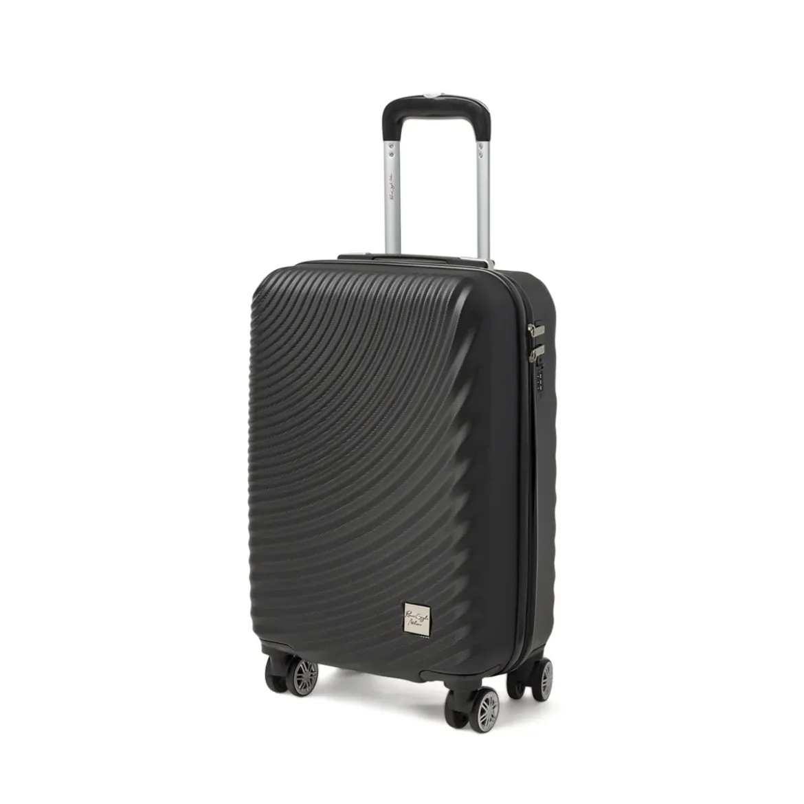 Trolley da cabina rigida nero con combinazione Romeo Gigli Milano