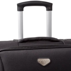 Trolley da viaggio grande da stiva Romeo Gigli Milano nero in tessuto