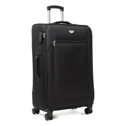 Trolley da viaggio grande da stiva Romeo Gigli Milano nero in tessuto