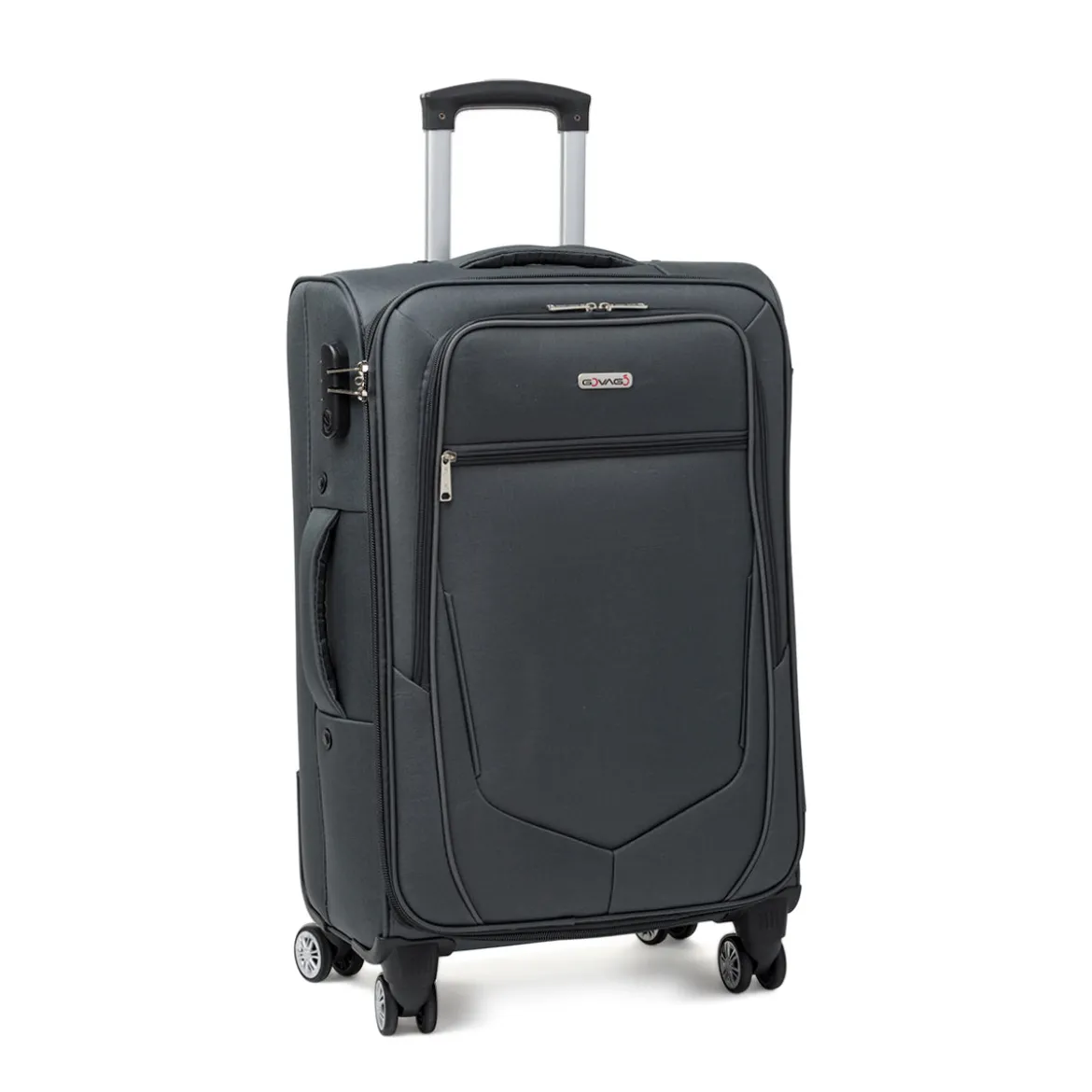 Trolley medio grigio antracite in tessuto Govago