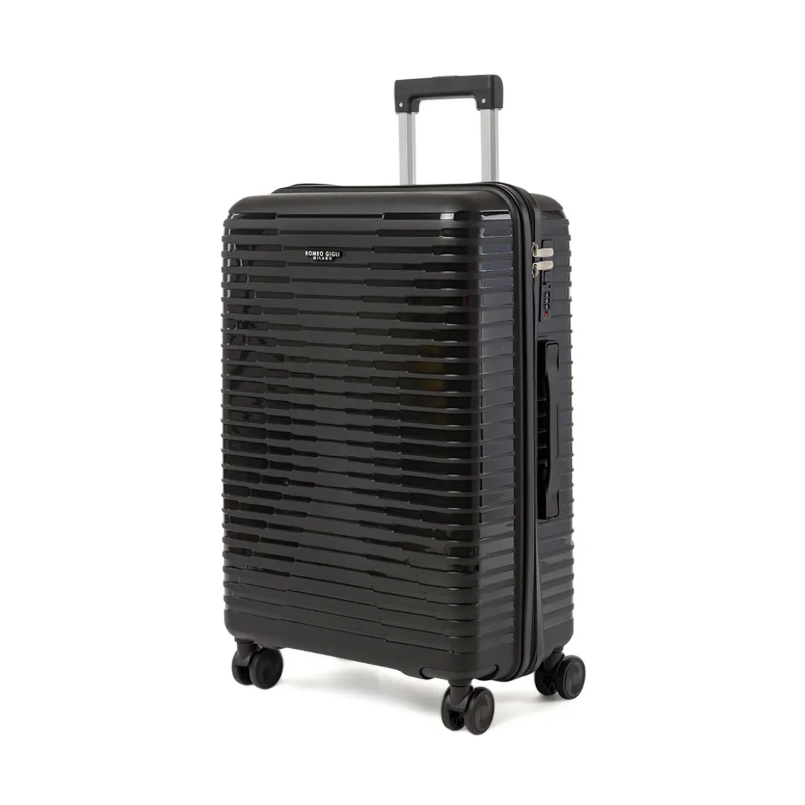 Trolley medio nero Romeo Gigli rigido in polipropilene antiurto