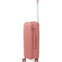 Trolley medio rosa Romeo Gigli rigido in polipropilene antiurto