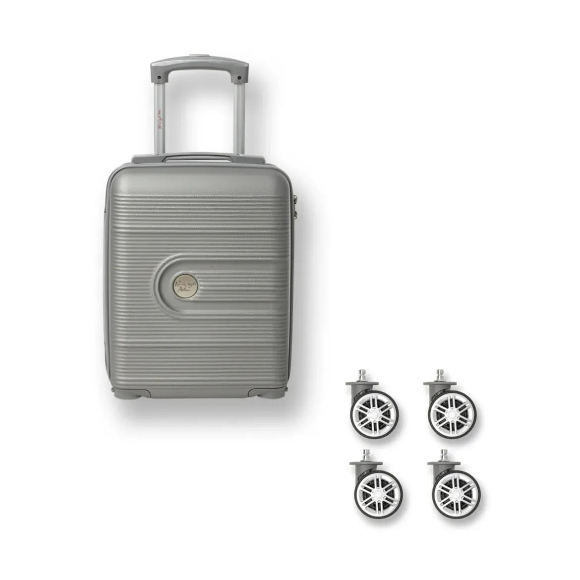 Trolley mini sotto sedile per voli low cost argento in ABS Romeo Gigli