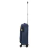 Trolley piccolo in tessuto blu con inserti ocra Romeo Gigli Milano