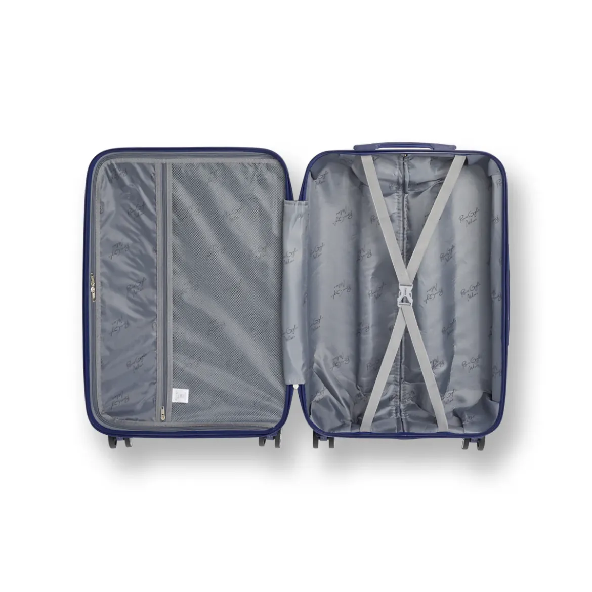 Trolley piccolo rigido blu in ABS con ruote pivotanti Romeo Gigli Milano