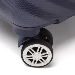 Trolley piccolo rigido blu in ABS con ruote pivotanti Romeo Gigli Milano