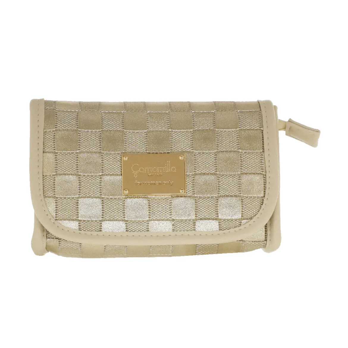 Trousse da Donna Oro con motivo a quadri Camomilla Milano