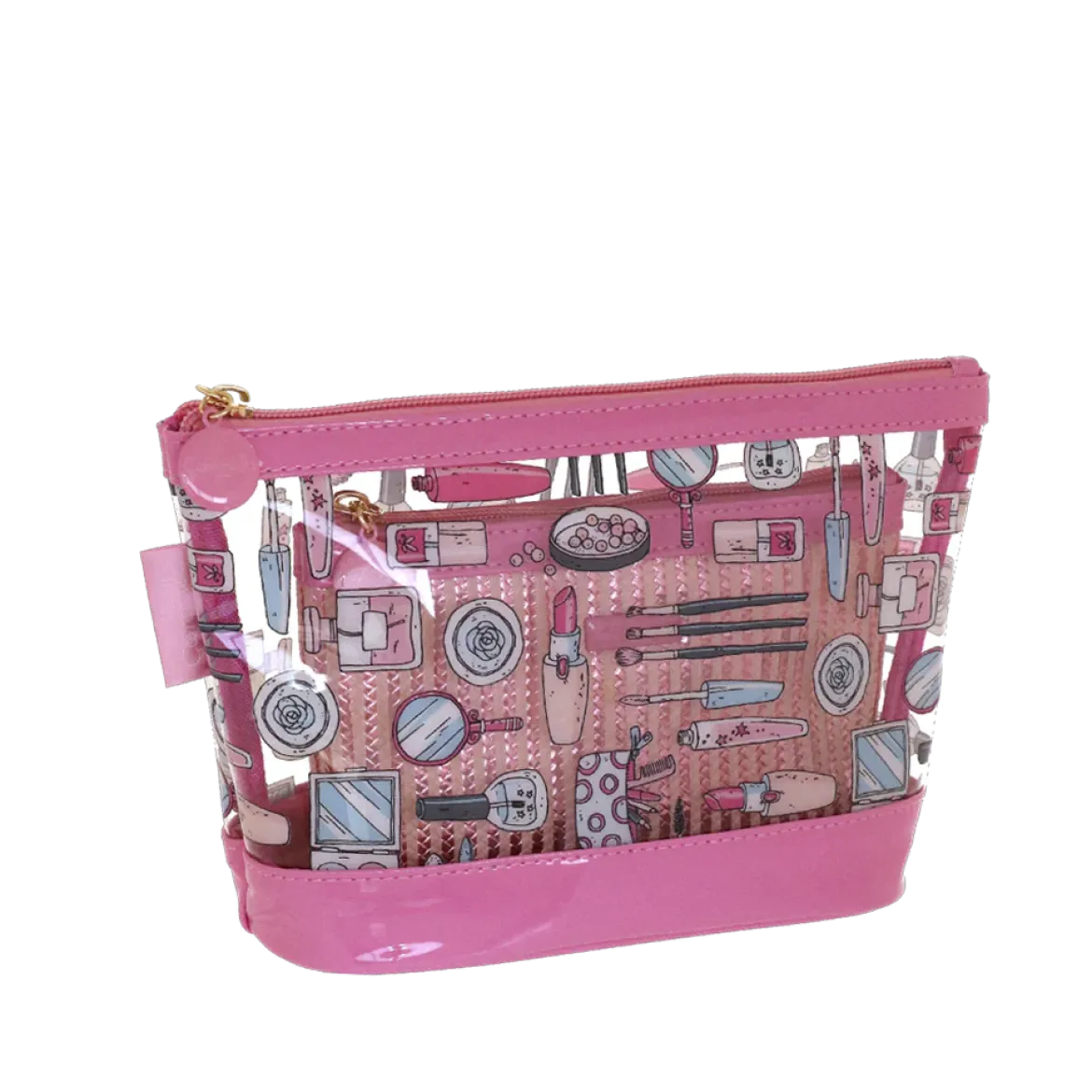 Trousse make-up set da 2 pochette rosa da Donna Camomilla Milano