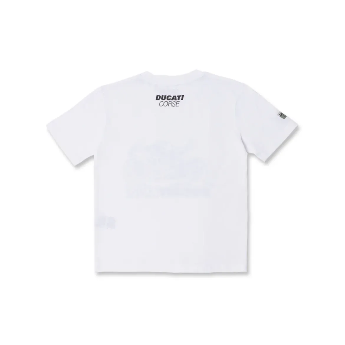 T-shirt bianca Bambino con stampa sportiva maniche corte Ducati Corse