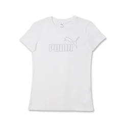 T-shirt Bianca da Donna a maniche corte con logo strass Puma