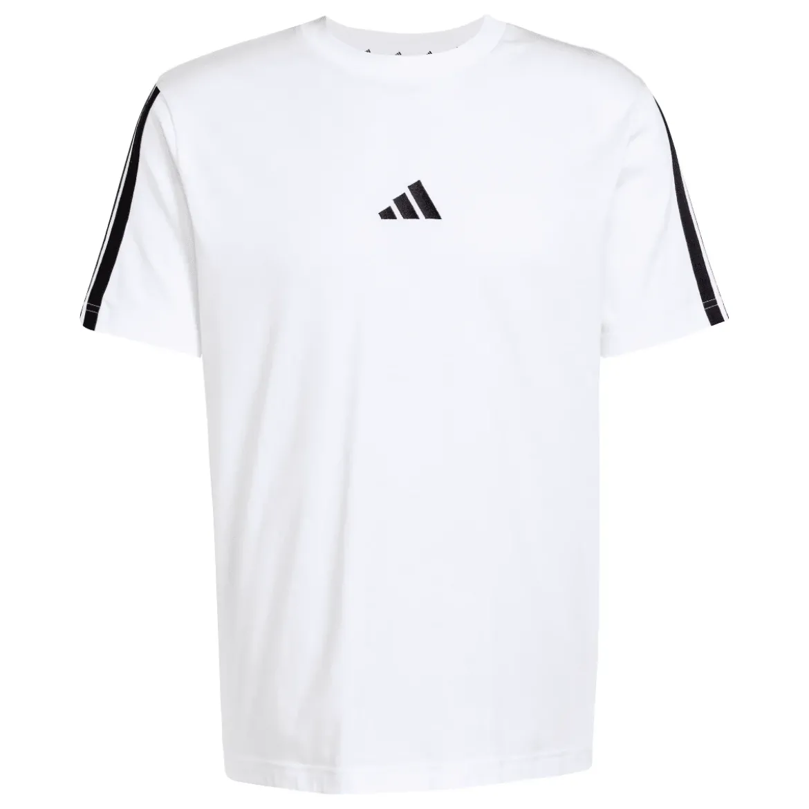 T-shirt bianca da Uomo con bande laterali e logo frontale adidas