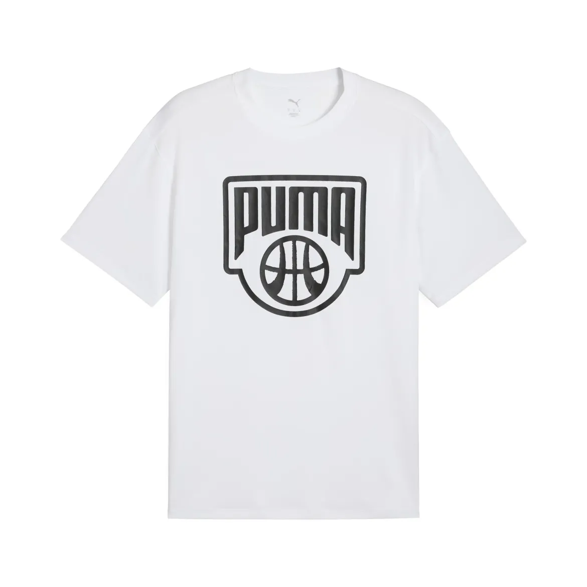 T-shirt bianca in cotone da Uomo con logo e stampa Puma