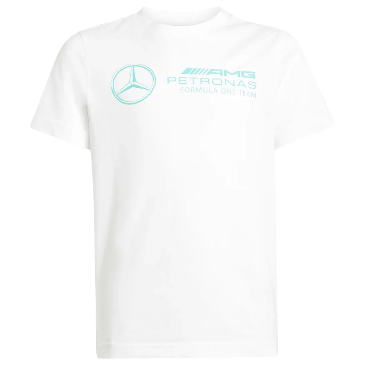 T-shirt da Bambino bianca con logo adidas x Mercedes-AMG Petronas F1 Team