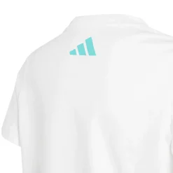 T-shirt da Bambino bianca con logo adidas x Mercedes-AMG Petronas F1 Team