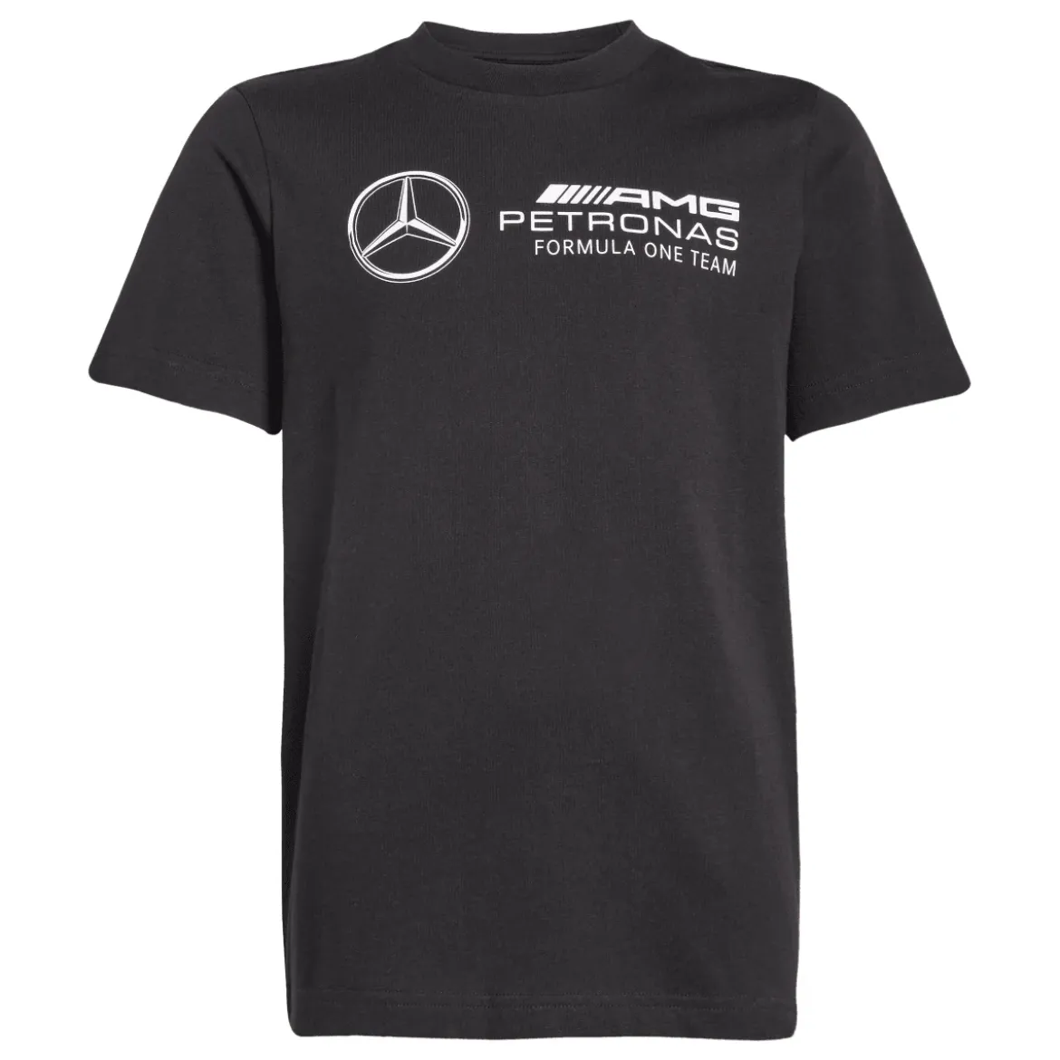 T-shirt da Bambino nera con logo adidas x Mercedes-AMG Petronas F1 Team