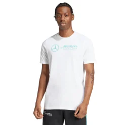 T-shirt da Uomo bianca con logo adidas x Mercedes-AMG Petronas F1 Team