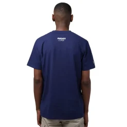 T-shirt da uomo blu navy in cotone con logo Ducati Corse