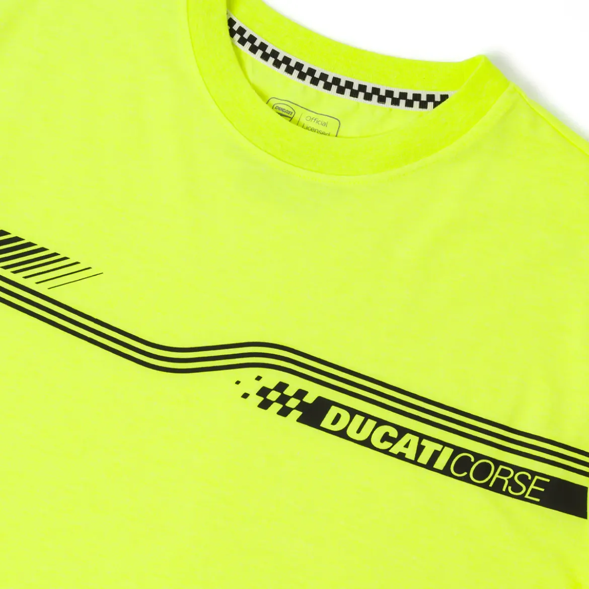 T-shirt da Uomo Gialla con stampa grafica e logo Ducati Corse
