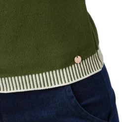T-shirt elegante da Donna Verde con dettagli bianchi Swish Jeans