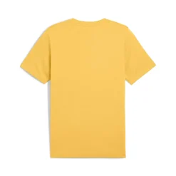 T-shirt gialla da Uomo con logo frontale in contrasto Puma