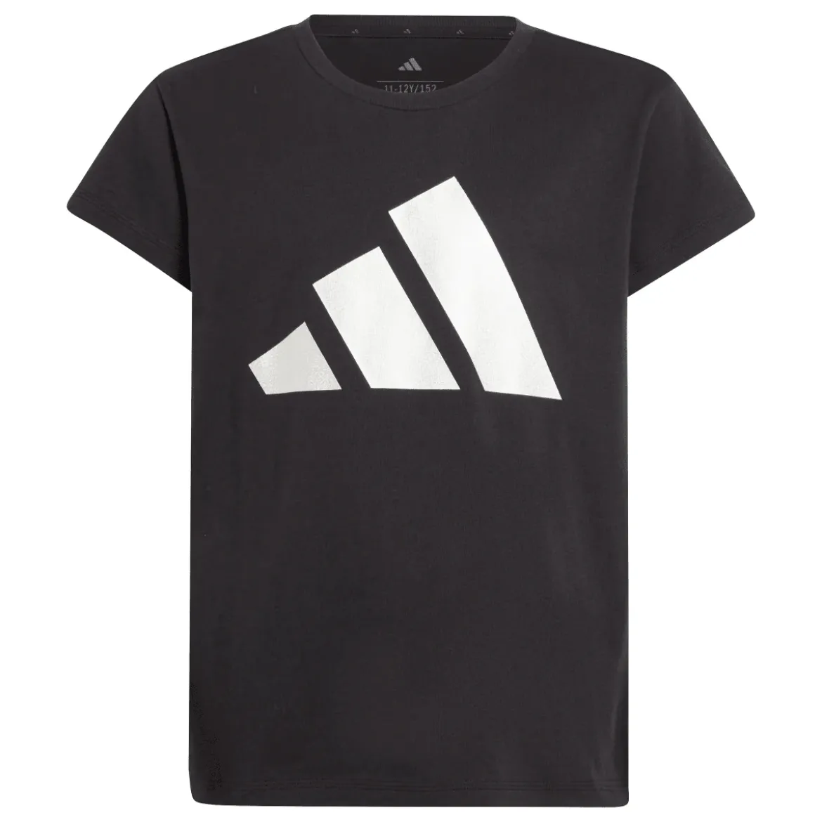 T-shirt nera da Bambina JG GLAM a maniche corte con logo adidas