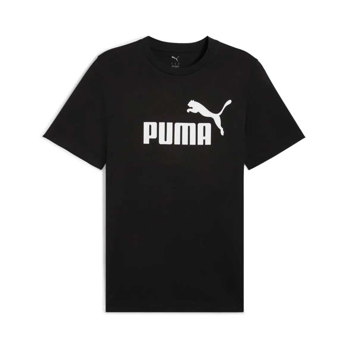 T-shirt nera da Uomo con logo frontale ESS No. 1 Puma