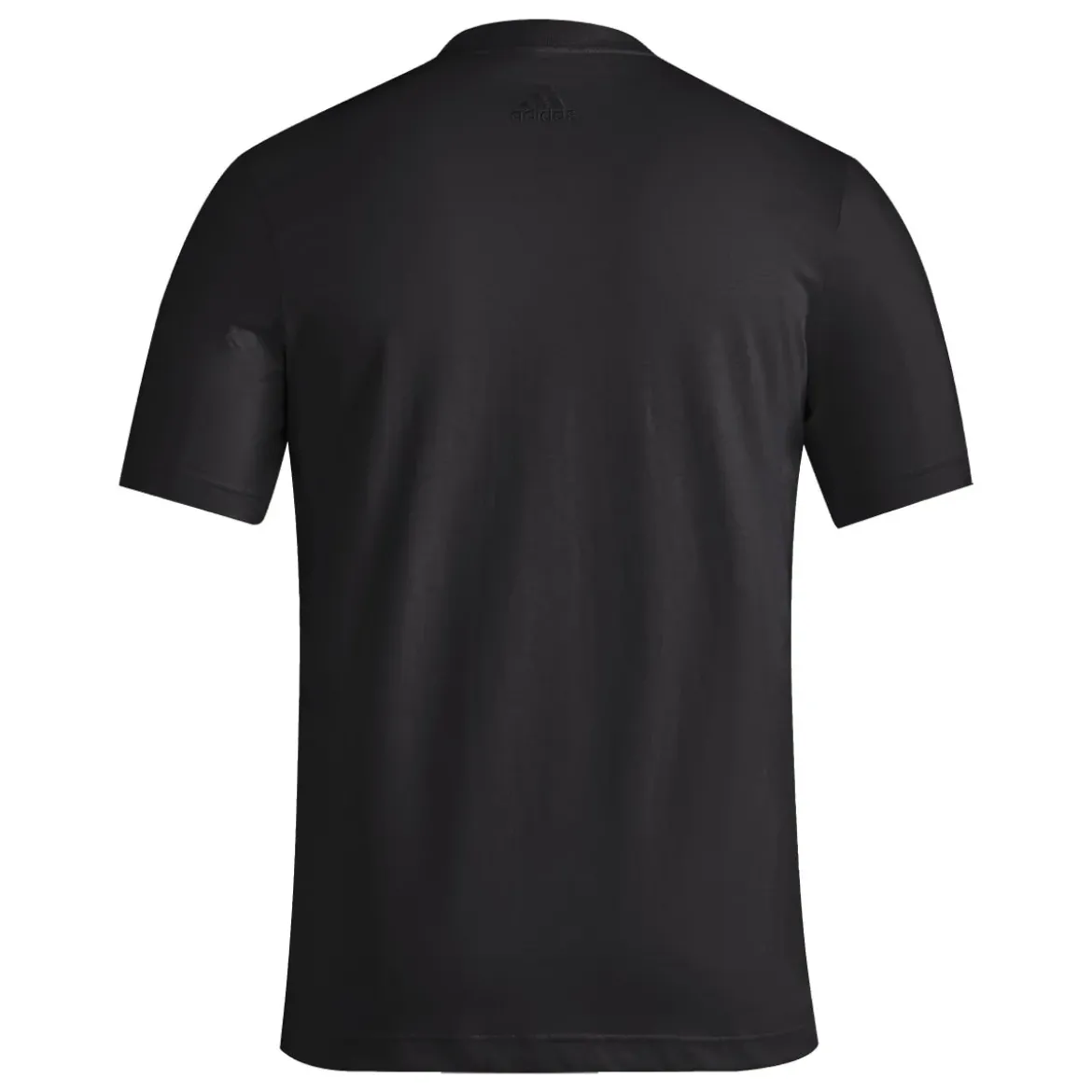 T-shirt nera da uomo Essentials Single Jersey Linear Embroidered Logo adidas