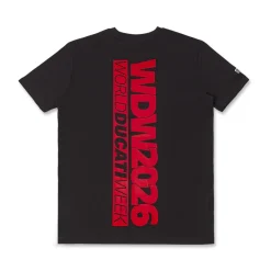 T-shirt Nera Uomo con stampa posteriore WDW 2026 Ducati Corse Ducati