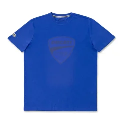 T-shirt sportiva blu Uomo con maxi stampa logo Ducati Corse Corse