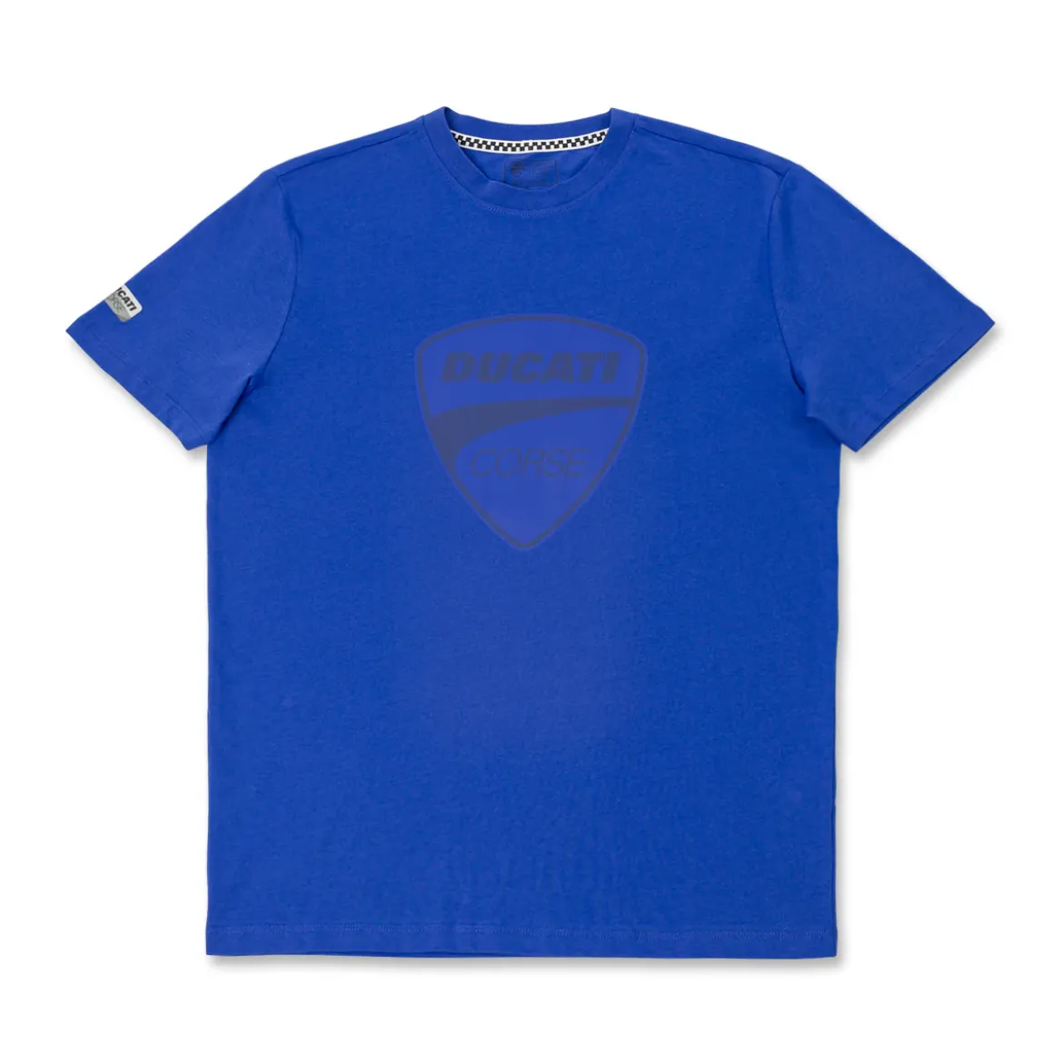 T-shirt sportiva blu Uomo con maxi stampa logo Ducati Corse Corse