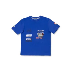 T-shirt sportiva da Bambino blu con stampe racing grafiche Ducati Corse