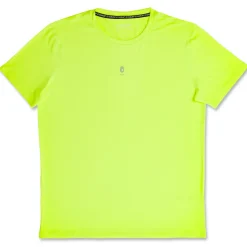 T-shirt sportiva da uomo giallo fluo con logo GymRun