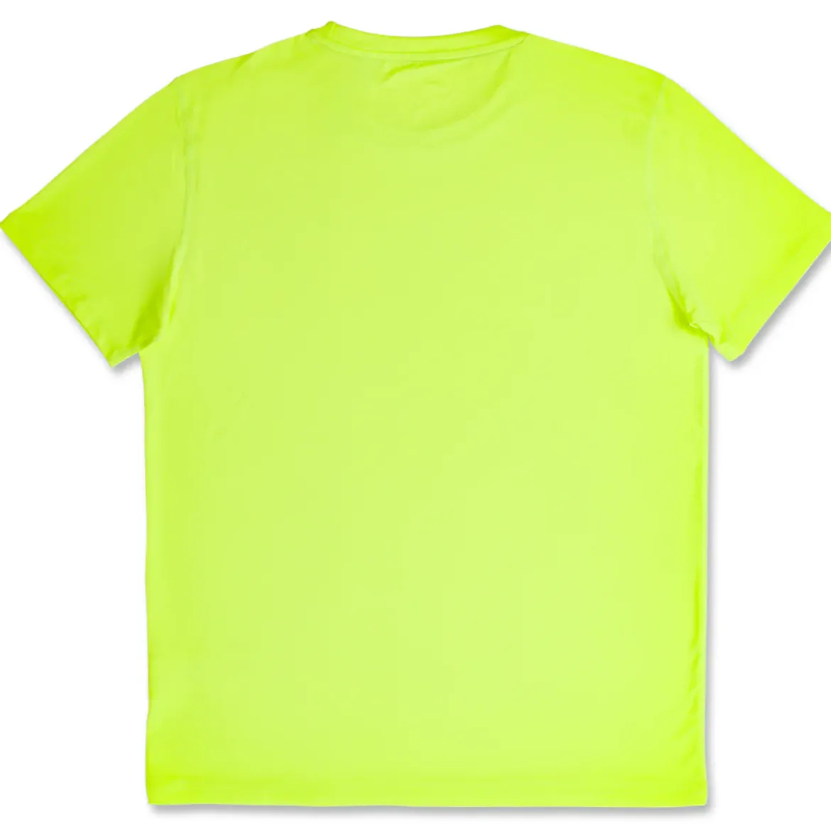 T-shirt sportiva da uomo giallo fluo con logo GymRun