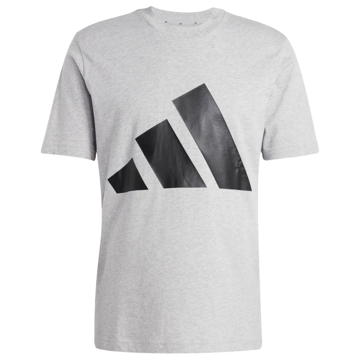 T-shirt sportiva da uomo grigia adidas con logo nero