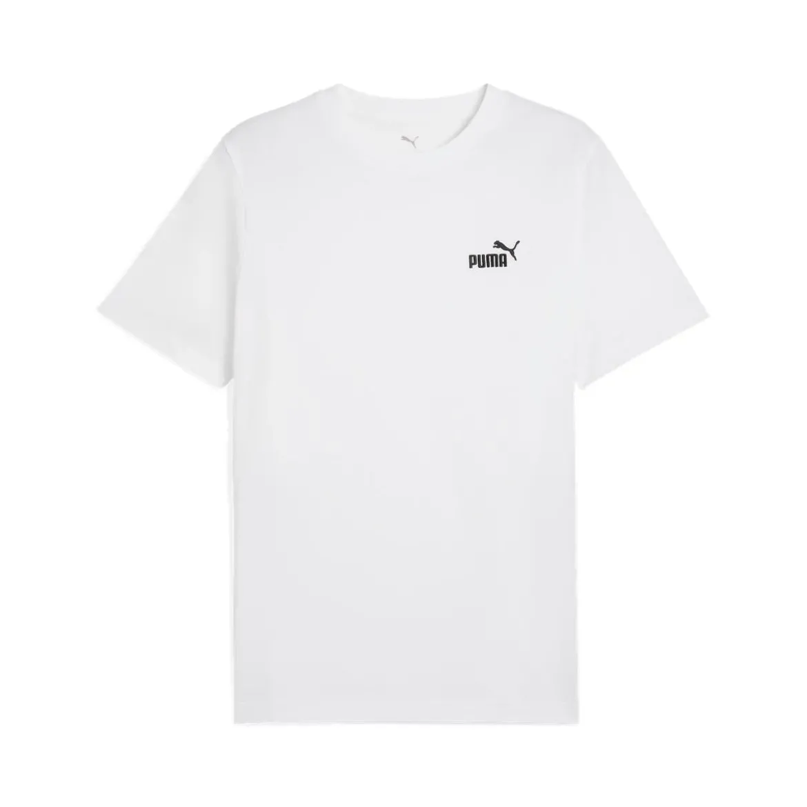 T-shirt sportiva e casual da uomo bianca Puma con logo nero sul petto
