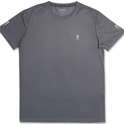 T-shirt sportiva grigia da uomo con logo GymRun