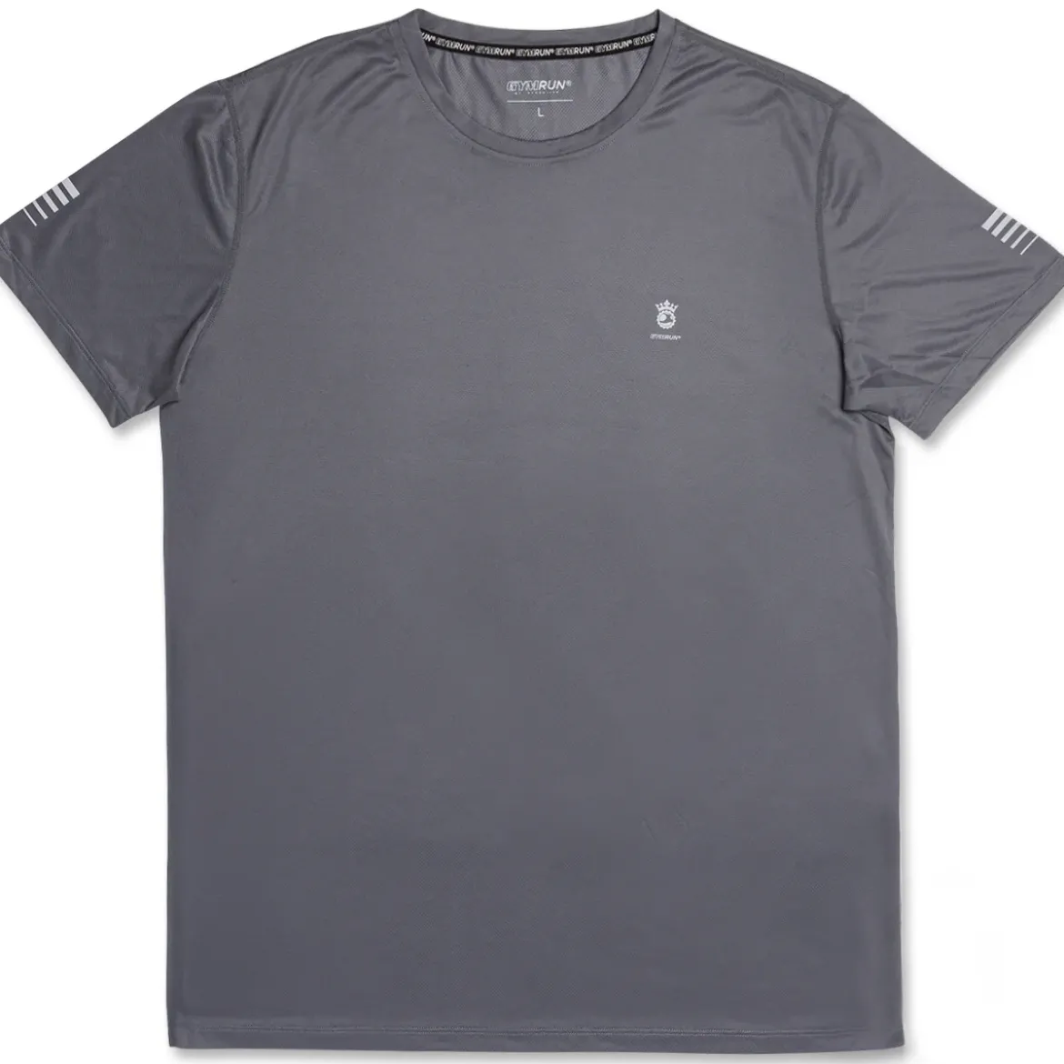 T-shirt sportiva grigia da uomo con logo GymRun