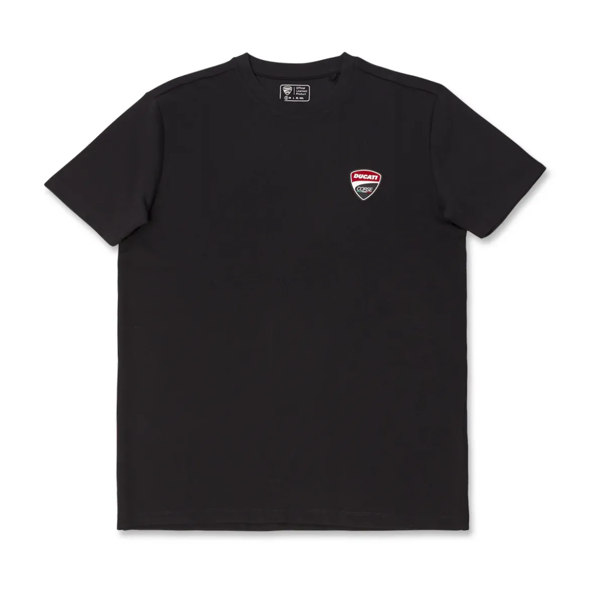 T-shirt sportiva nera in Cotone con logo Ducati 100