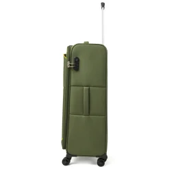 Valigia da stiva in tessuto verde militare Romeo Gigli Milano