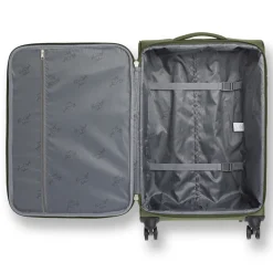 Valigia da stiva in tessuto verde militare Romeo Gigli Milano