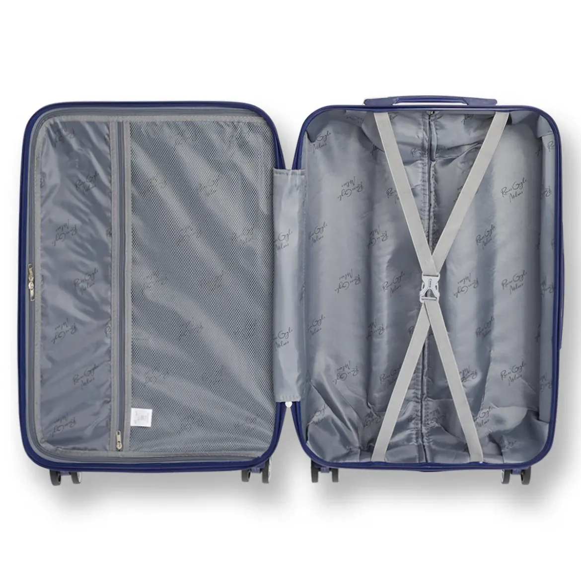 Valigia da stiva rigida blu con combinazione Romeo Gigli Milano
