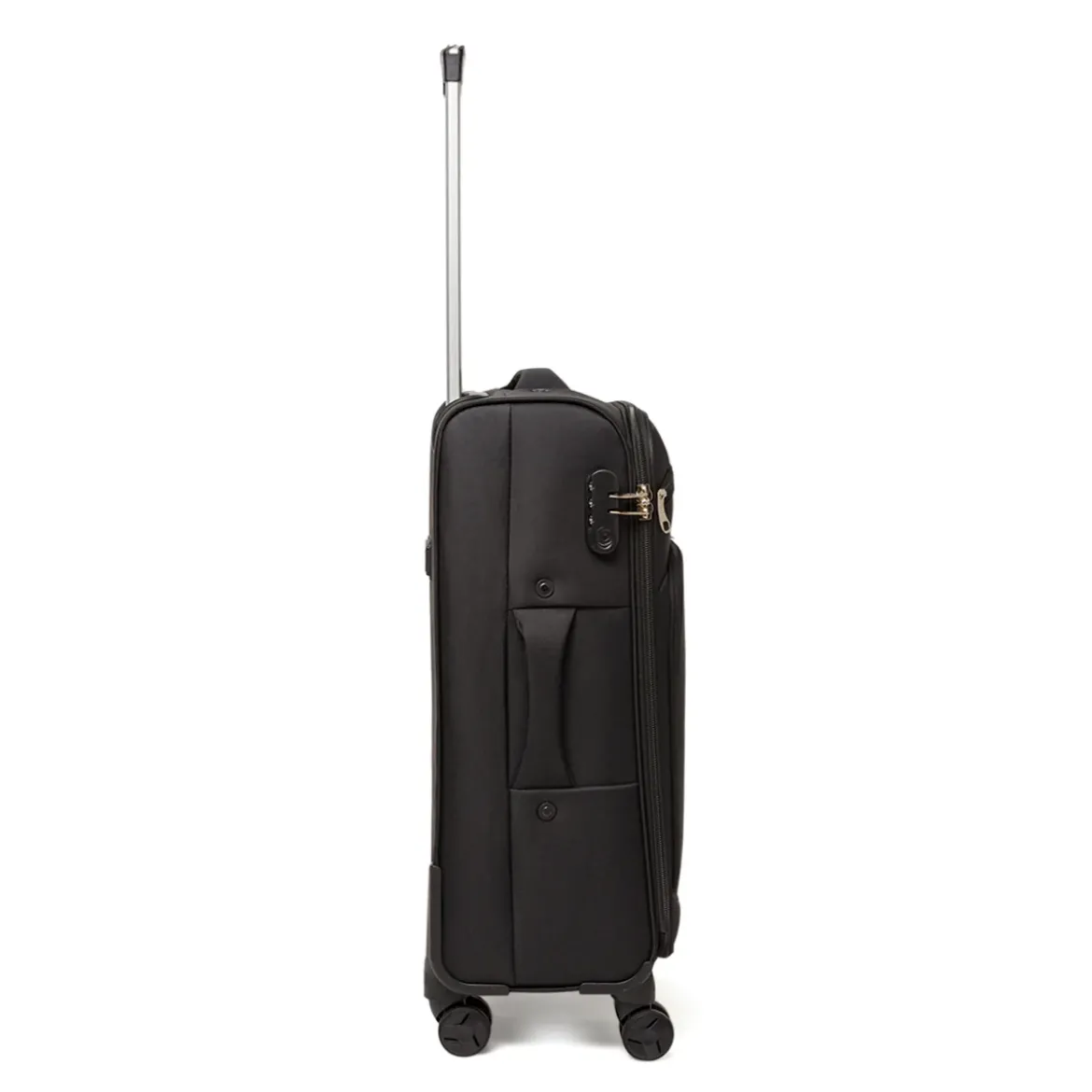 Valigia media trolley nera Romeo Gigli Milano in tessuto resistente