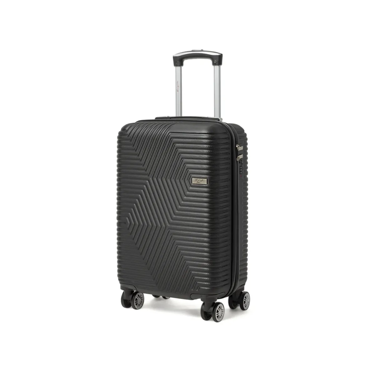 Valigia trolley bagaglio a mano nera rigida in ABS Romeo Gigli Milano