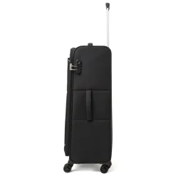 Valigia trolley nera da stiva in tessuto resistente Romeo Gigli Milano