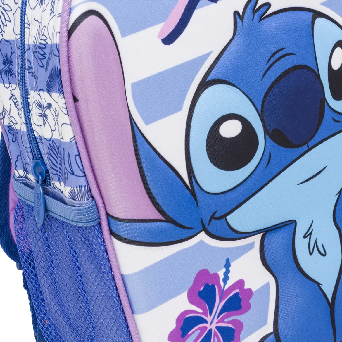 Zainetto Disney Stitch Blu e lilla con stampa tropicale