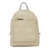 Zaino da donna beige con tasca frontale Lora Ferres