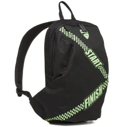 Zaino sportivo nero con dettagli verde fluo e logo Ducati Corse