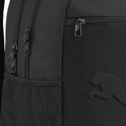 Zaino sportivo nero con logo in rilievo e chiusura zip Puma
